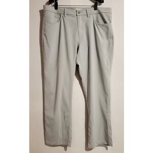 Tasc Performance Tailored Pants Mens Size 38 Gray Straight Leg Bamboo Blend